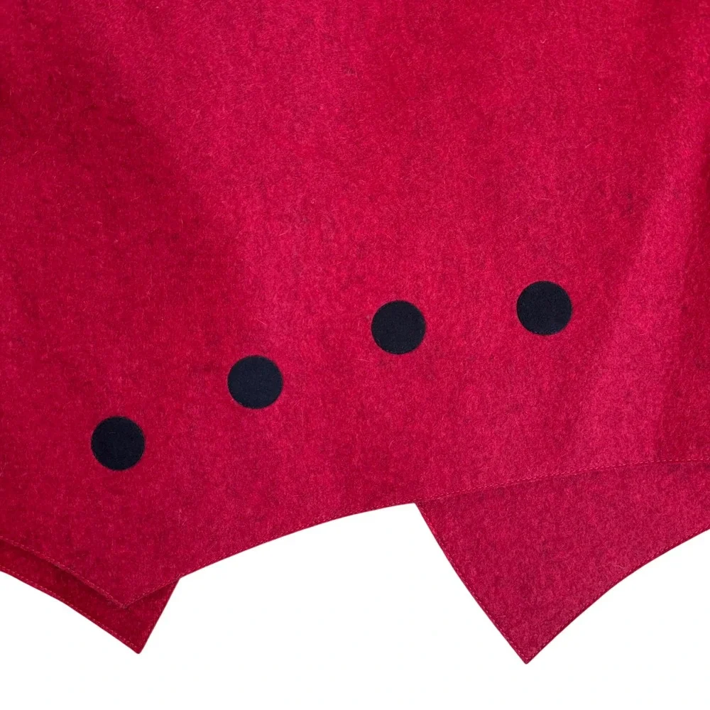 Teresa Maria Widuch Roku Vest Cherry Red Wool Felt Wearable Art USA Size S